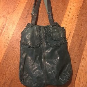 Lucky Brand shoulder bag. Very dark green.